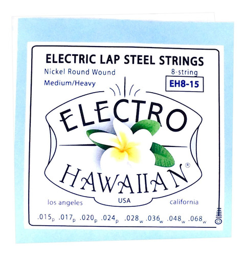 Asher Electro Hawaiian Lap Steel Cuerdas Conjunto Único Para