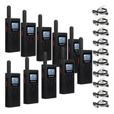 Walkie Talkies Rb28 Con Auriculares, Radios Recargables De 2