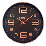 Reloj De Pared Steiner Análogico Blanco/dorado 30.5 Cm