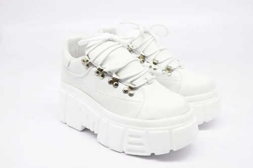 Tenis Casua Mujer Plataforma Sneaker + Kit De Agujetas