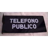 Cartel Teléfono Público Doble Faz (vintage)