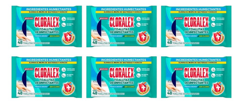 Toallitas Desinfectantes Cloralex Aroma Fresco Pack 6 Pz 