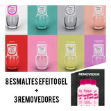 Promoção Kit E Esmaltes Efeito Gel + 3 Removedores 