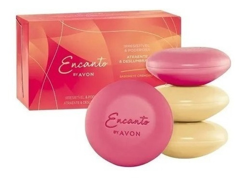 Caixa Sabonete Avon Encanto Com 4unidades