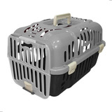 Caixa De Transporte Bolsa Gaiola Pet Gatos E Cães 6kg Cinza