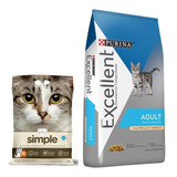 Excellent Cat Adult X 7.5 Kg + Simple X 10 Kg