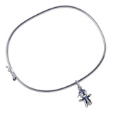 Pulseira Bracelete Rígido Prata 925 - Pingente Menino