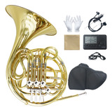 Cuerno Francés Doble 4 Teclas F/bb Flat Brass French Horn .