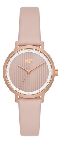 Reloj Mujer Dkny The Modernist De Piel 34mm Correa Rosa