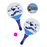 Set Paletas De Playa Madera Raqueta Paletas Playeras Mas Pelota Raquetas De Playa Verano Paletas Pickleball Madera Qatarshop Paletas De Madera Para Playa