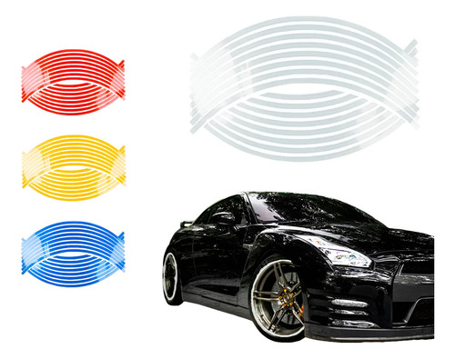 Tira Reflejante Cinta Pegatina Auto Moto Rin 15-18 Pulgadas | MercadoLibre