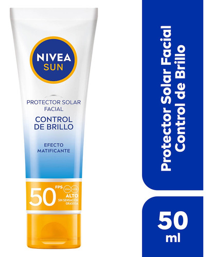 Protector Solar Facial Nivea Sun Control Brillo Fps50+ 50ml
