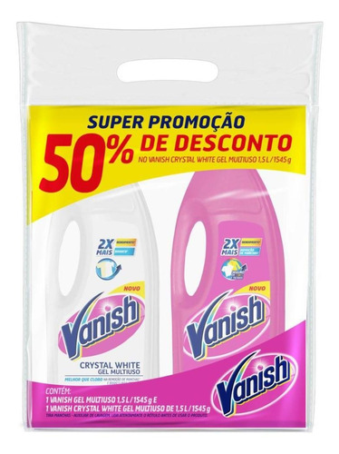 Kit Alvejante Sem Cloro Vanish 1,5l + 1 Vanish White 1,5l