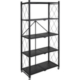 Estante Anaquel Organizador Plegable 5 Niveles Rack Metalico Color Negro