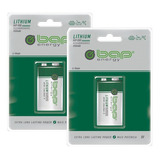 2 Baterias Recarregáveis De 9v Bap Energy 450 Mah Bap-690 