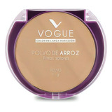 Polvo Compacto De Arroz Vogue Con Filtros Solares 11 Gr Color Almendra