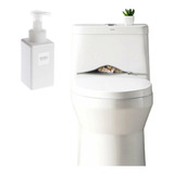 Dispensador Grande De Jabón Baño/cocina + Pegatina De Gato