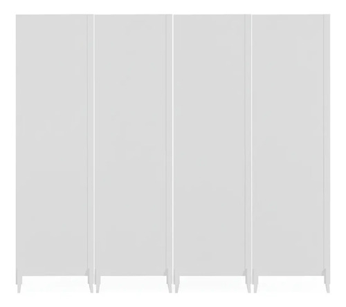 4 Biombo Liso Fechado Pintado Divisor De Ambiente Com Pe Nc | Frete grátis