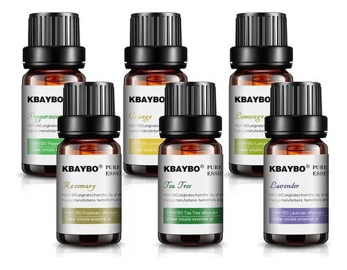 Kit De 6 Aceites Escenciales 100% Puros Grado Terapeutico