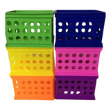 Cubo Plastico Box Canasto Plastico Apilable X 5 Unidades