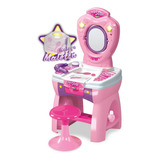 Set Tocador De Belleza Rondi Little Star Con Luz Y Espejo