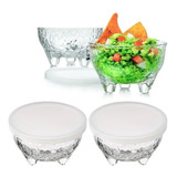 Juego De 6 Molcajete Frost 320ml De Vidrio Con Tapa By Crisa