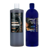 Keratina Keraliss Choco + Shampoo Look Repair Azul 1.000 Ml