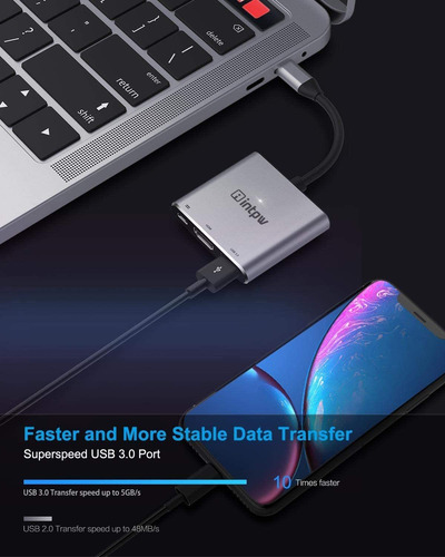 Intpw Adaptador Usb C 4k Un Hdmi Para Macbook Pro, Interrupt