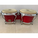 Bongos Hp Habana Percussion Funda Incluida Color Rojo