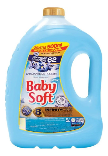 Amaciante Roupas Baby Soft Galão 5 L Gts.500ml Toque Carinho