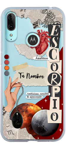 Funda Para Motorola Mujer Signo Zodiaco Escorpio Tu Nombre