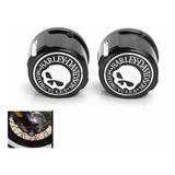 Covers De Eje Delantero Skull Negros Para Harley Davidson