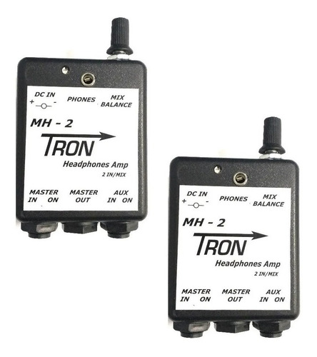 Kit 2 Amplificador Para Fone Ouvido Tron Mh2 Retorno Monitor