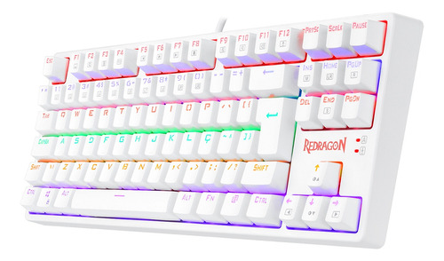 Teclado Mecanico Redragon Daksa Tkl Rgb Rainbow Branco K576w