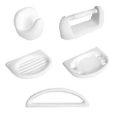 Kit Accesorios Para Baño Loza 5 Piezas Daccord Blanco . Gk