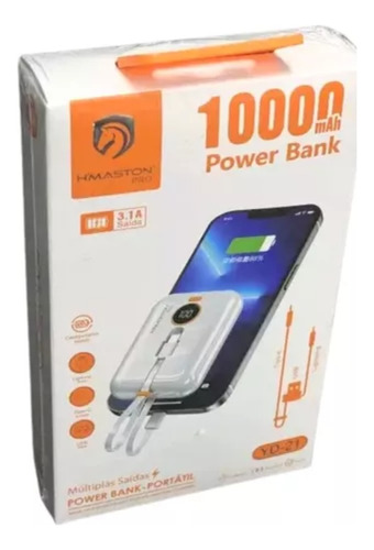 Carregador Portátil Power Bank 10000mah H´maston Yd-21  