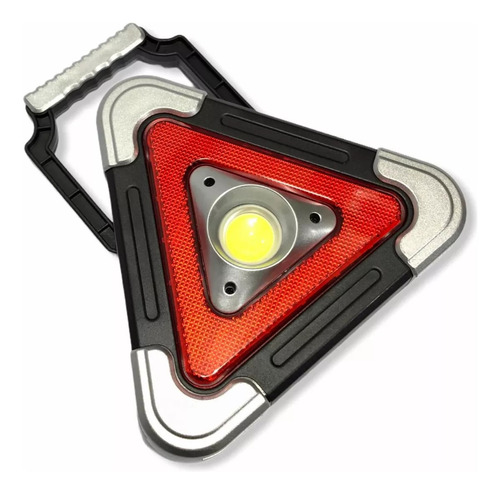 Luz De Emergencia Solar Con Señal Triangular Recargable 