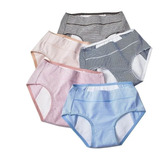 Ropa Interior Menstrual Bragas Calzon De Algodón 5pcs