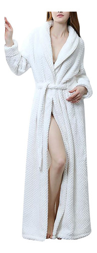 Bata De Baño Coats For Mujer, Forro Polar Grueso, Color Cor