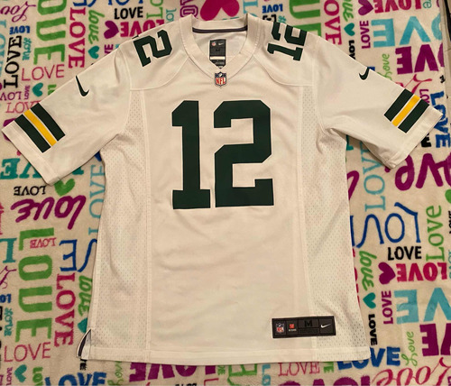 Jersey Nike Green Bay Rodgers Talla Mediana Blanco Nfl