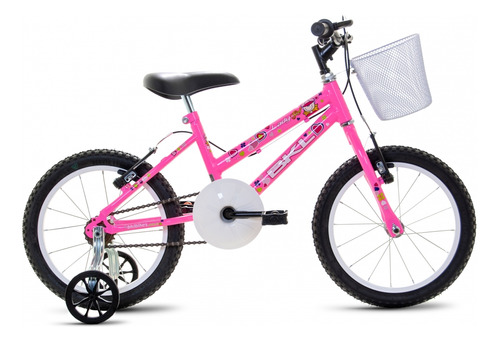 Bicicleta Infantil Aro 16 Lady Girl Feminina Com Cesto