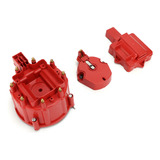 Tapa De Distribuidor Con Rotor De Bobina Para Chevy, Rojo