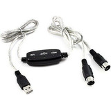 Hqrp Usb In-out Midi Interface Cable Converter Pc To Mus Ccl