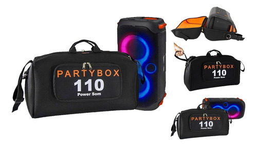 Case  Jbl Partybox 110 Capa Bag Prova D´agua Com Bolso