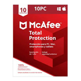  Antivirus  Mcafee Total Protection 2024 - 10 Dispo - 1 Año 