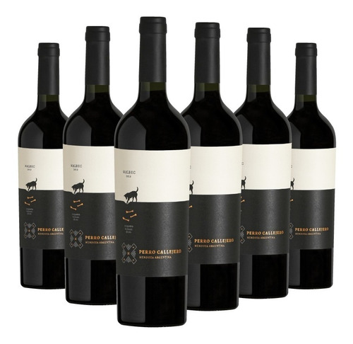 Vinos Perro Callejero Malbec 750cc Caja X6 Mosquita Muerta