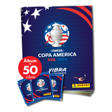 Pack Promo 1 Album + 50 Sobres De Figuritas Copa America Usa 2024