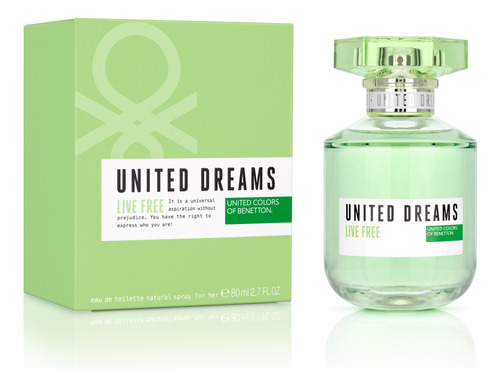 Benetton United Dreams Live Free 80ml Feminino + Amostra