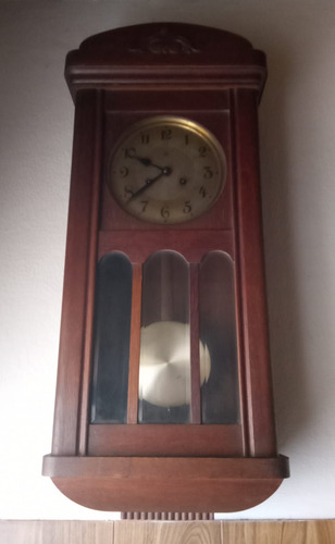 Reloj De Péndulo Junghans Antiguo A Cuerdas