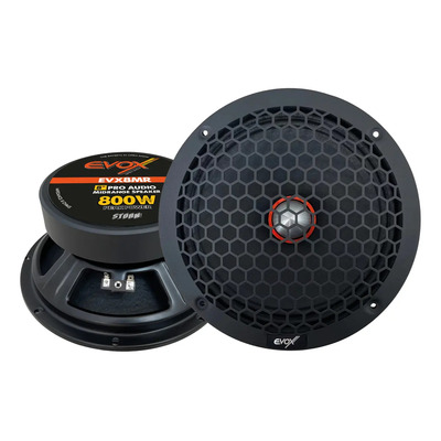 2 Medios Rango De 8´´ 400w Rms 8ohms Open Show Evox 2-evx8mr Color Negro Naranja | Meses sin interés